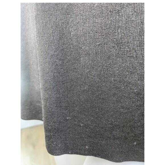 Chicos Black Label Gray Taupe Shimmer Long Open Cardigan Size Extra Small XS - Picture 11 of 11